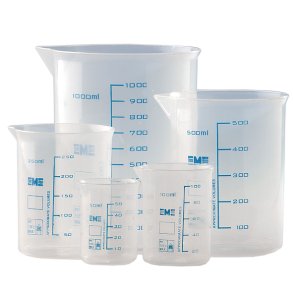 Bgerglas plastik, 50-1000 ml